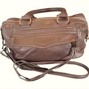 Rebecca Minkoff Small Soft Brown/Tan Distressed Leather Satchel Handbag